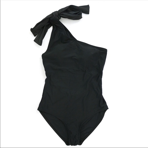 Asymmetric one shoulder bow knot bathing suit - Picture 6 of 8